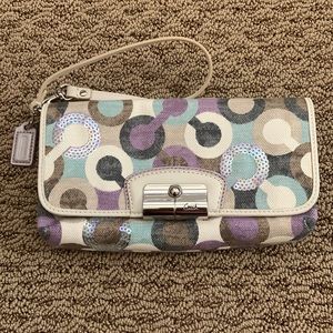 Coach Kristen Op Signature Wristlet